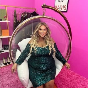 Emerald Green Cocktail Dress